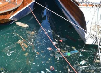 Antik Liman’da denizdeki kirlilik utandırıyor