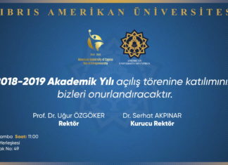 2018-2019 Akademik Yılı Açılış Davetiyesi
