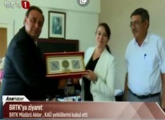 KIBRIS AMERİKAN ÜNİVERSİTESİ REKTÖRÜ Prof.Dr. Uğur ÖZGÖKER BAYRAK RADYO TELEVİZYON KURUMU GENEL MÜDÜRÜNE RESMİ ZİYARETTE BULUNDU