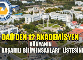 KKTC’ nin ilk Devlet Üniversitesi olan DAÜ’den 12 akademisyen dünyanın en başarılı bilim insanları listesinde yer aldı