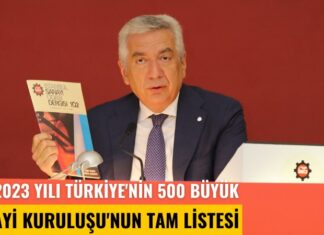 İşte 2023 yılı Türkiye’nin 500 Büyük Sanayi Kuruluşu’nun tam listesi