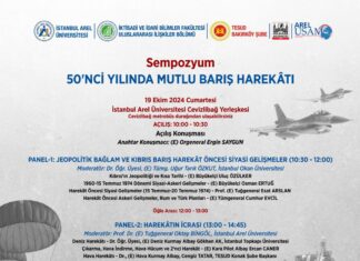 Arel Üniversitesi Uluslararası İlişkiler Bölüm Başkanı Prof. Dr. Uğur Özgöker TESUD Türkiye Emekli Subaylar Derneği, Kuleliler Derneği , ARELUSAM ve Arel İİBF tarafından 19 Ekim 2024 te düzenlenen 50. YILINDA MUTLU BARIŞ HAREKATI Sempozyumunun Moderatörlüğünü yaptı.