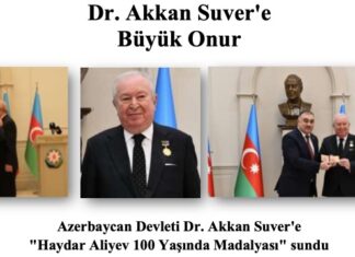 Dr. Akkan Suver’e Büyük Onur