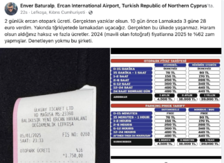 ERCAN HAVALİMANINDA TÜKETİCİLER İSTİSMAR EDİLİYOR