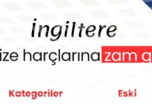 İngiltere İçişleri Bakanlığı (Home Office), 8 Nisan 2026 tarihinden itibaren geçerli olacak yeni vize harçlarını açıkladı.