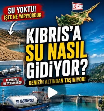 Merak Kutusu, Instagram: “🌊 Akdeniz’in altından geçen dev borularla Kıbrıs’a su taşındığını biliyor muydunuz?Dünyada benzeri çok az olan bir proje.”