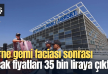 Girne gemi faciası sonrası uçak fiyatları 35 bin liraya çıktı