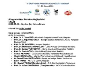 4. ÖRGÜTLERİN YÖNETİMİ ULUSLARARASI KONGRESİ